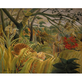 РЕПРОДУКЦИИ НА КАРТИНИ Тигър в тропическа буря (Изненадан!) (1891)